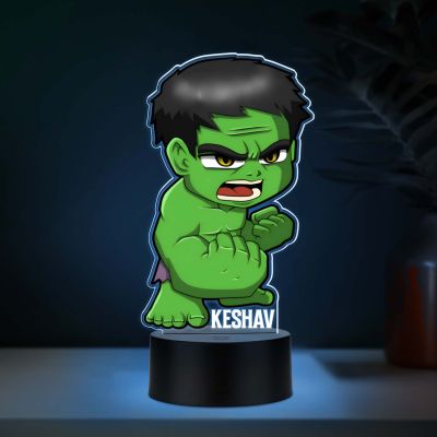 Personalized Hulk325 UV Print Multicolor 3D Illusion Night Lamp – Custom Name LED Light